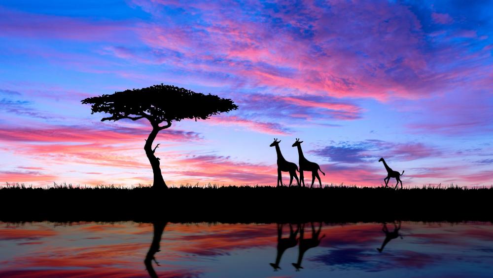 African savanna wallpaper