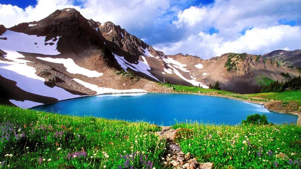 Godar Lake in spring- Swat Valley, Pakistan wallpaper