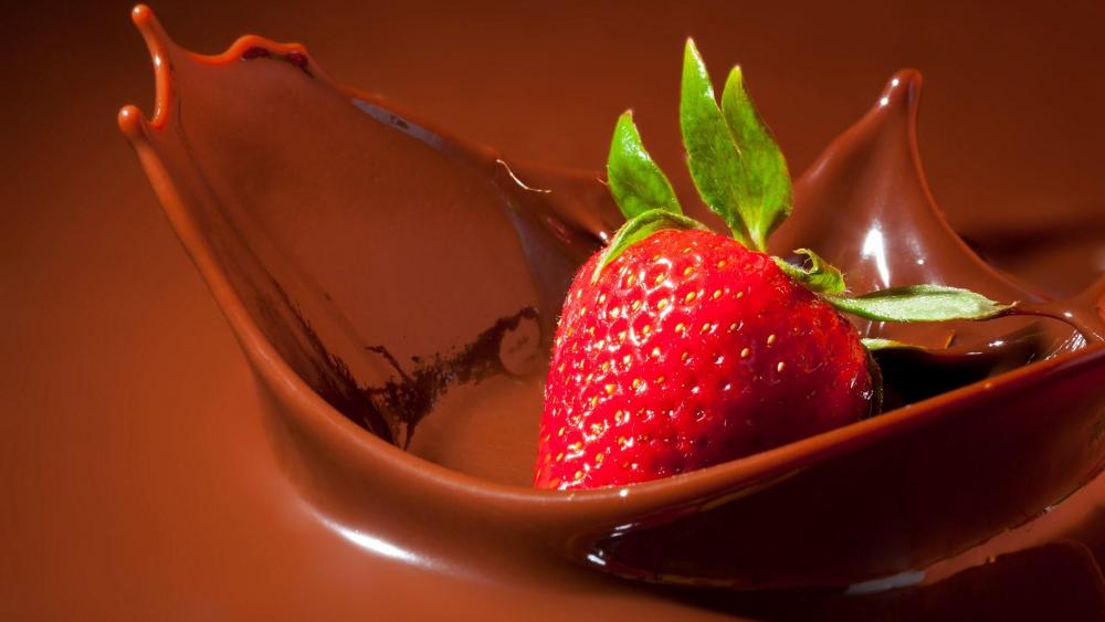 Strawberry Meets Chocolate wallpaper