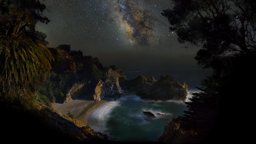 Milky Way over Big Sur, California wallpaper