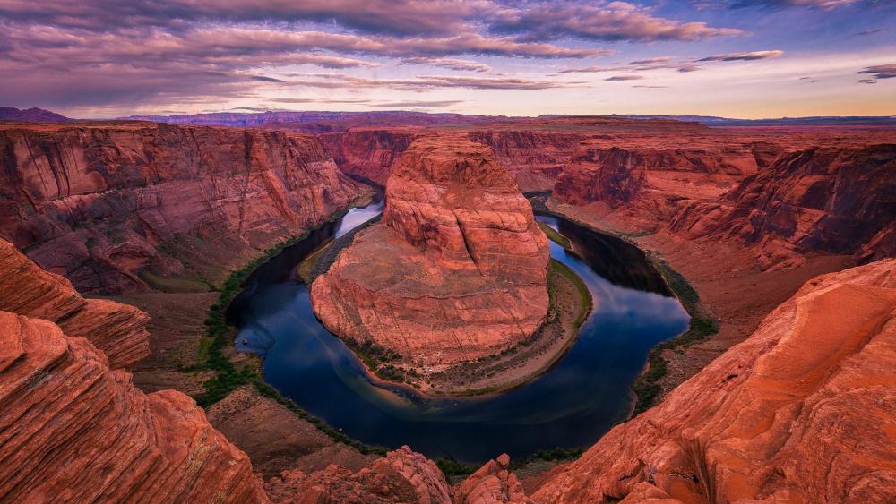 Colorado River Horseshoe Bend panorama wallpaper - backiee