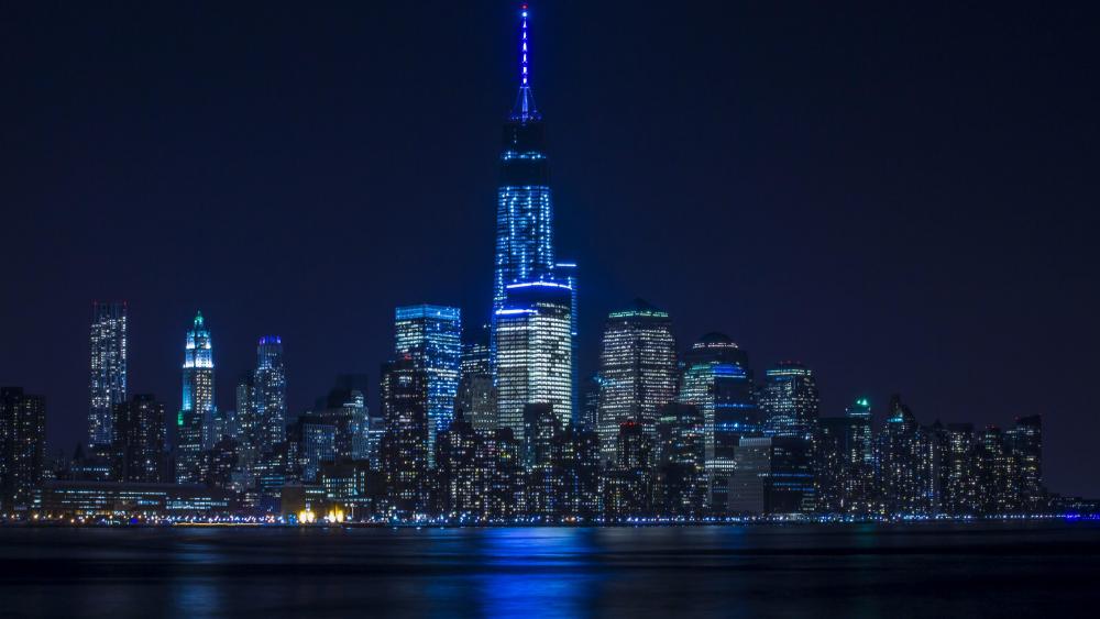 Blue lights wallpaper