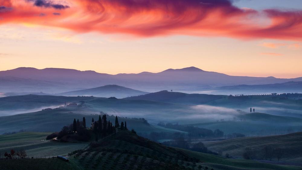 Val d'Orcia (Tuscany) wallpaper
