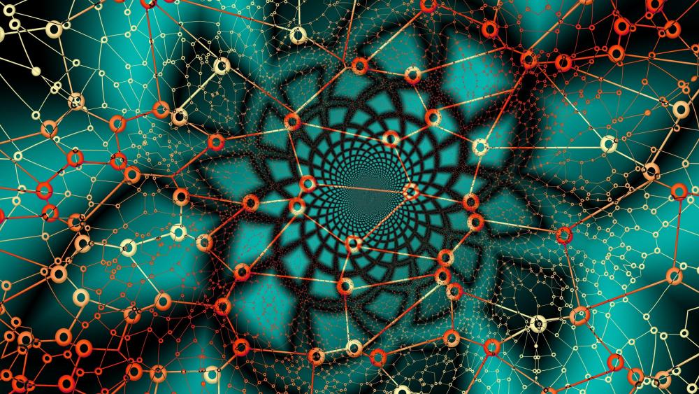 Mesmerizing web fractal art wallpaper