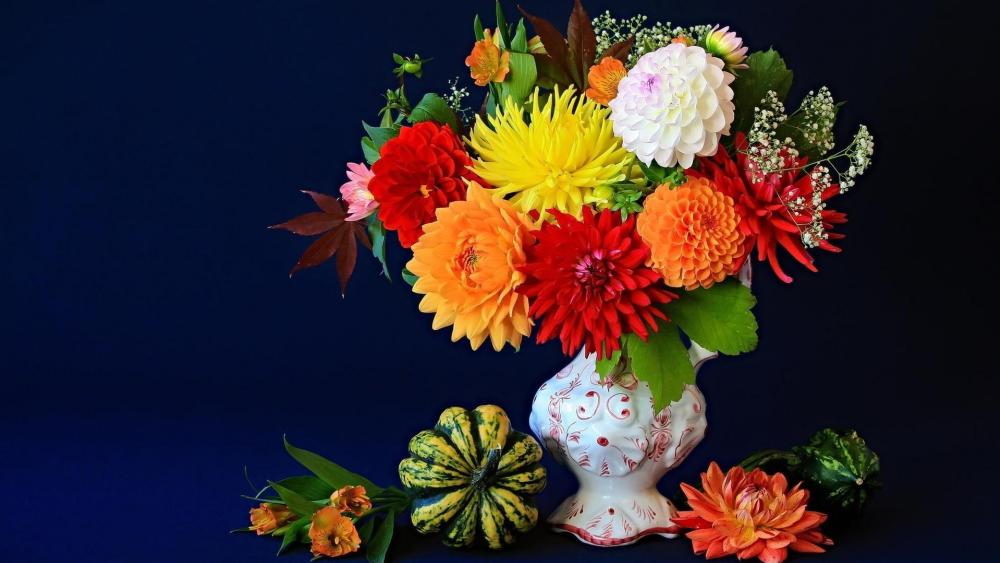 Flower bouquet still life photo wallpaper