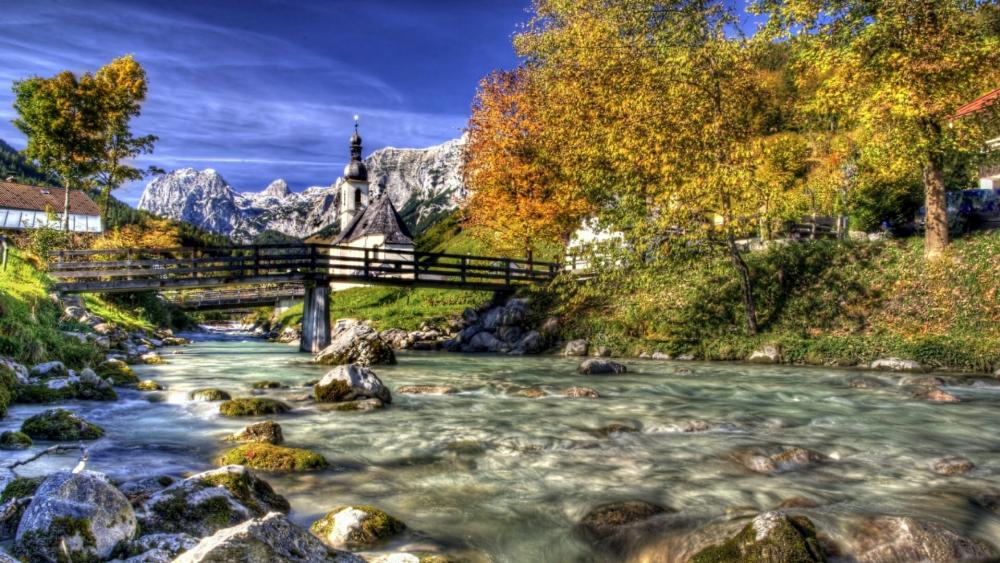 St. Sebastian Church (Ramsau bei Berchtesgaden, Germany) wallpaper