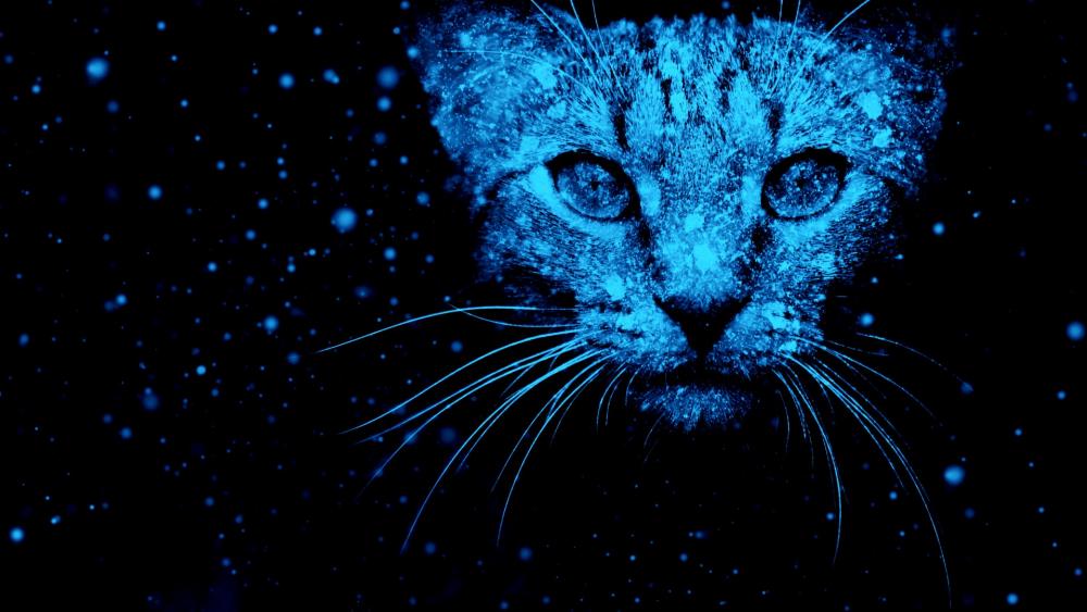 Blue tiger cub - Digital Art wallpaper