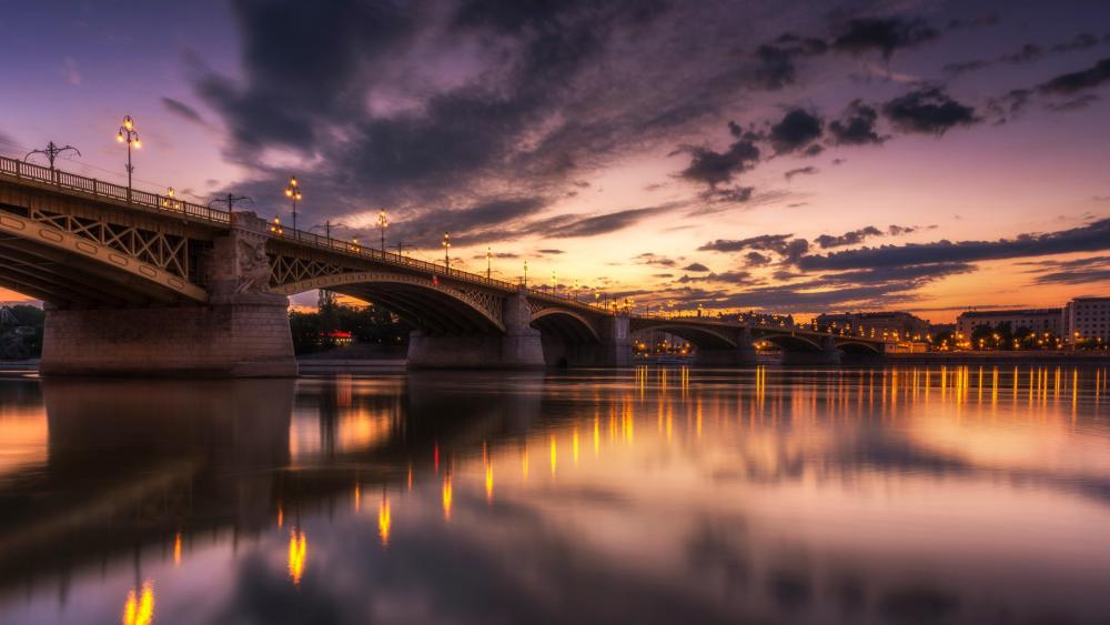 Margaret Bridge over the Danube wallpaper