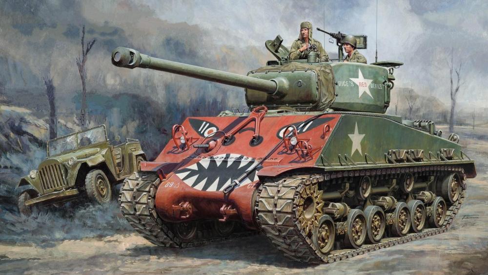 M4 Sherman Tank in the Korean War wallpaper