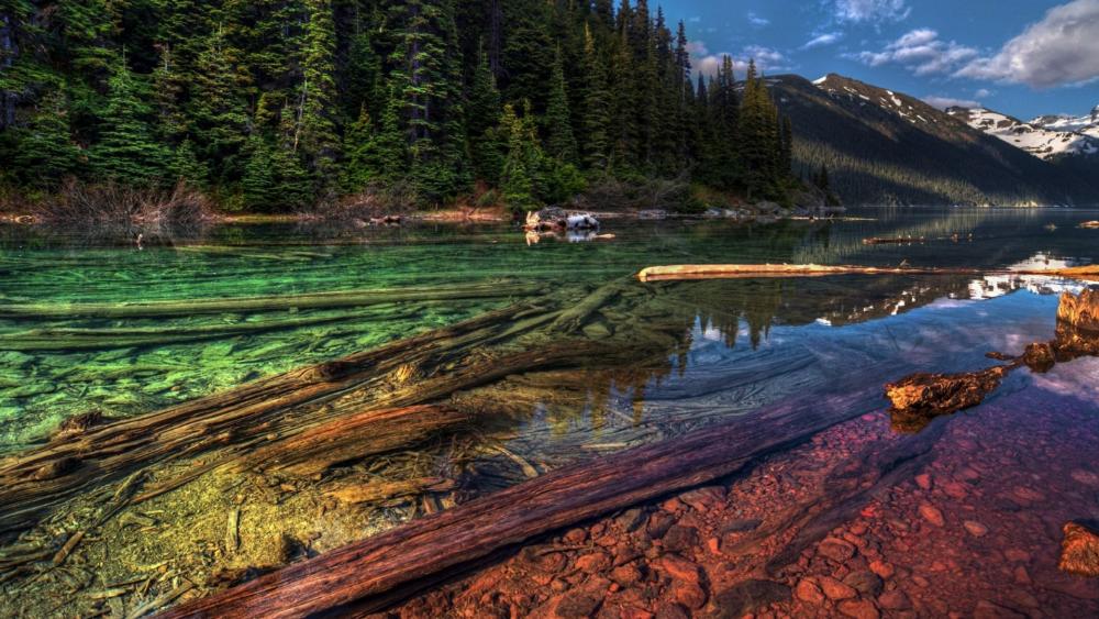 Colorful and crystal clear Garibaldi Lake, British Columbia, Canada wallpaper