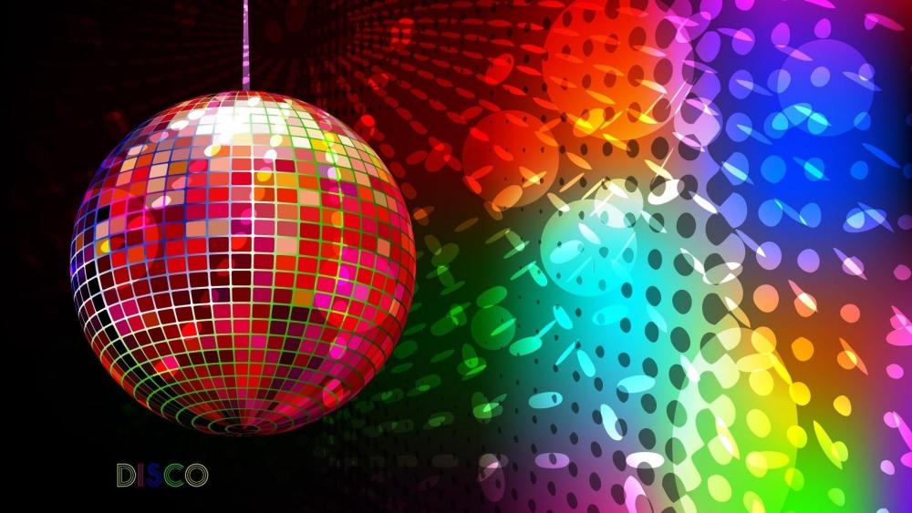 Colorful disco ball wallpaper