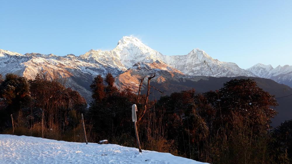 Mountain peak in Nepal wallpaper