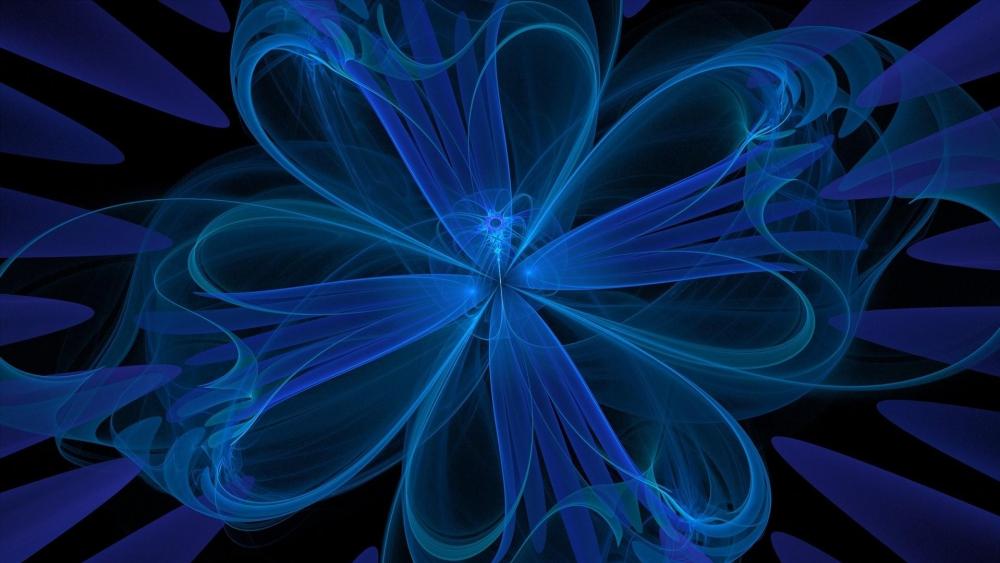 Blue flower abstraction wallpaper