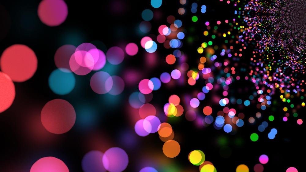 Glowing colorful bokeh lights wallpaper