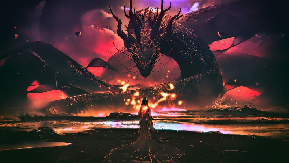 Dragon digital art wallpaper