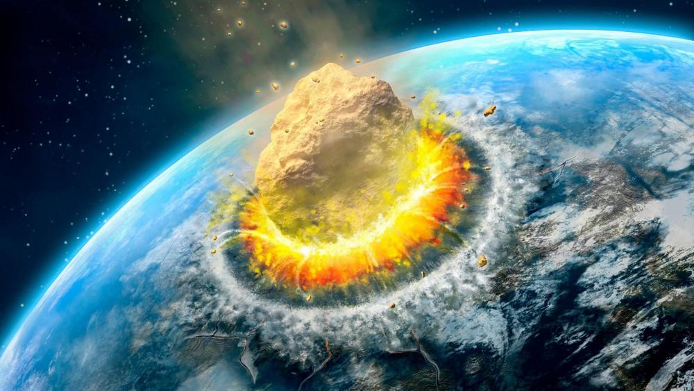 Asteroid impact wallpaper