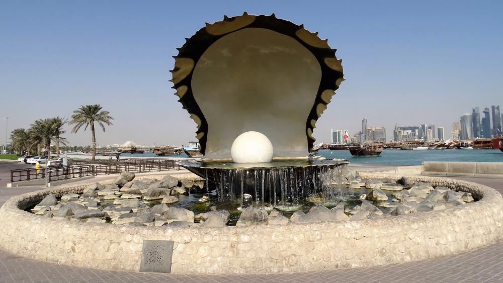 Doha fountain wallpaper