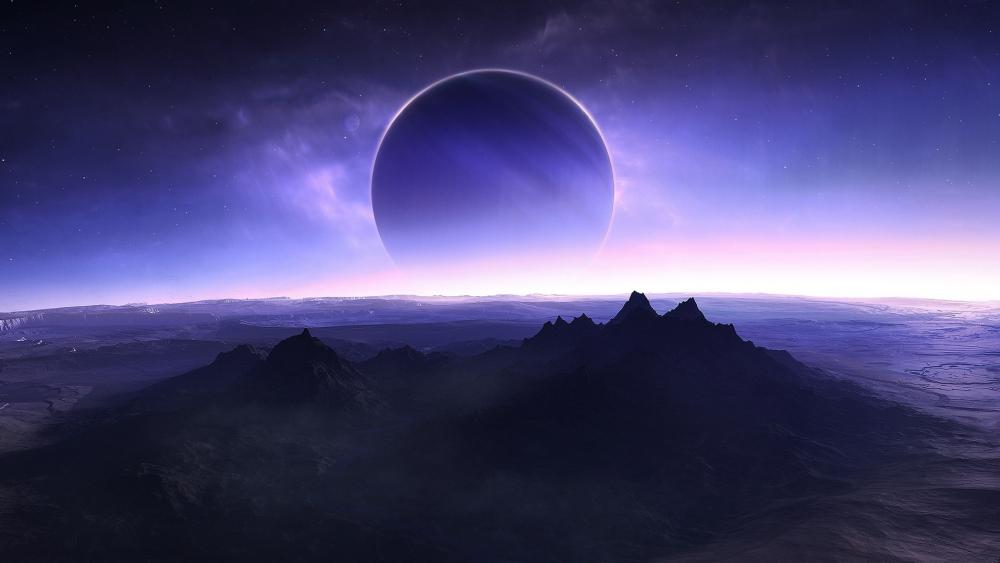 Solar eclipse fantasy art wallpaper
