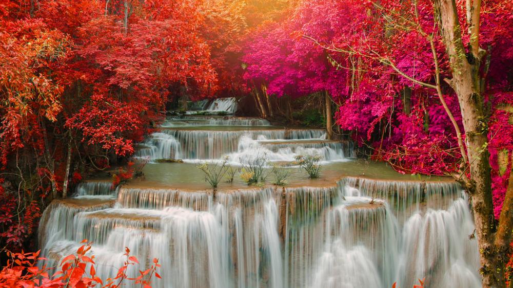 Paradise Waterfall (Huay Mae Kamin Waterfall) wallpaper