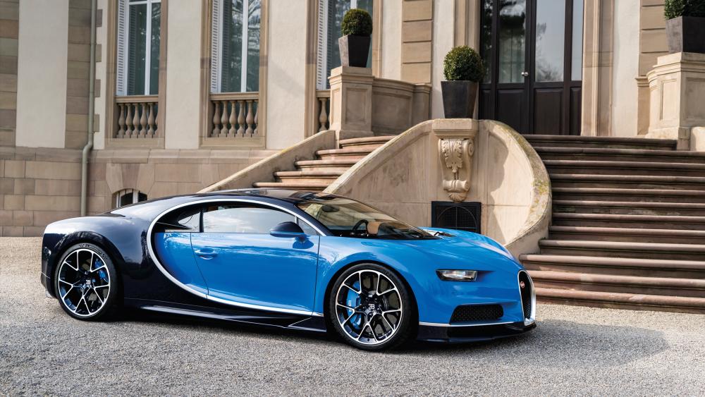 Blue Bugatti Chiron wallpaper