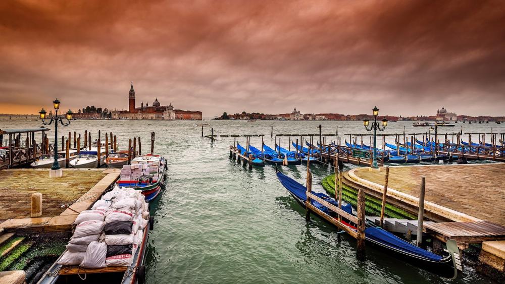 San Giorgio Maggiore Island from San Marco (Venice,Italy) wallpaper