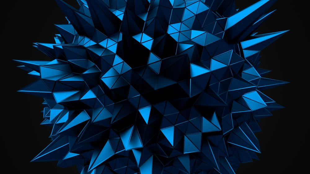 3D Low Poly polygonal Sphere wallpaper