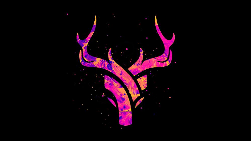 Deer abstract artwork wallpaper