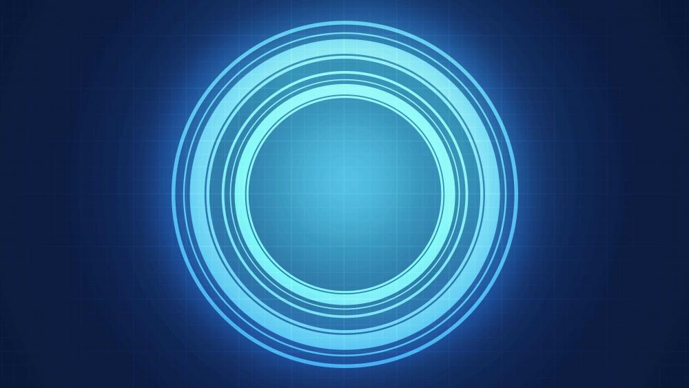 Blue glowing circles wallpaper