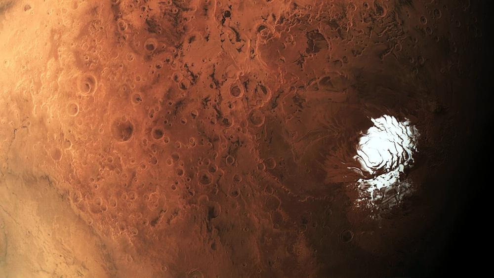 South pole of Mars wallpaper