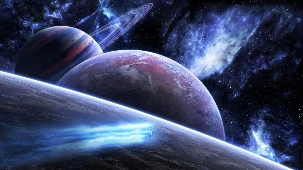 Universe space art wallpaper