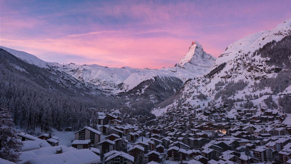 Matterhorn from Zermatt (Switzerland) wallpaper