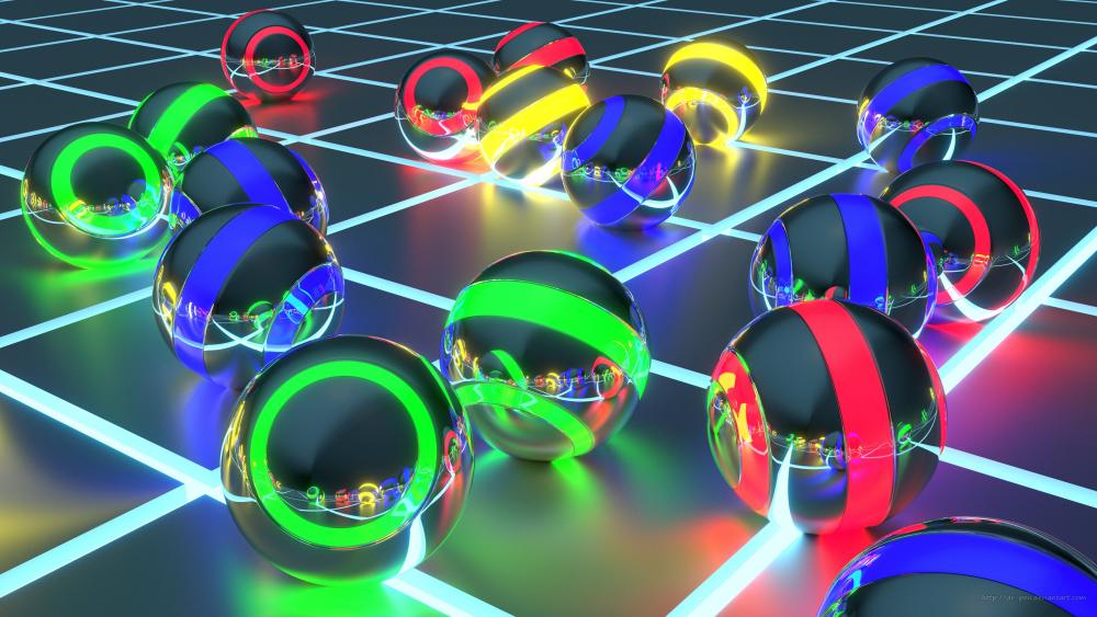 Cool 3D balls wallpaper