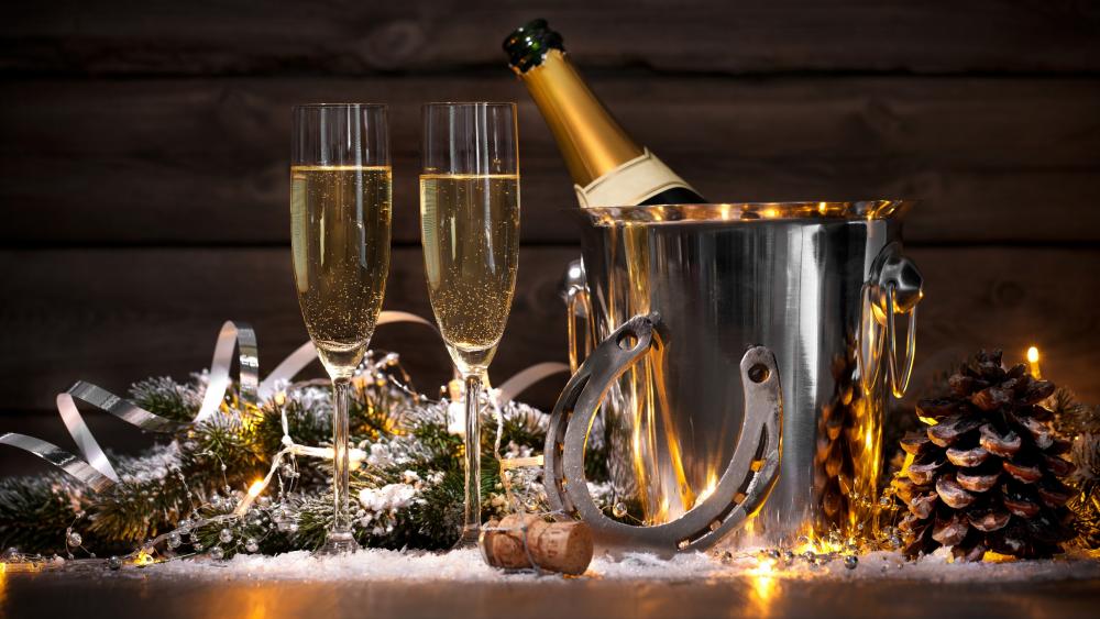 New Years Eve with champaign wallpaper