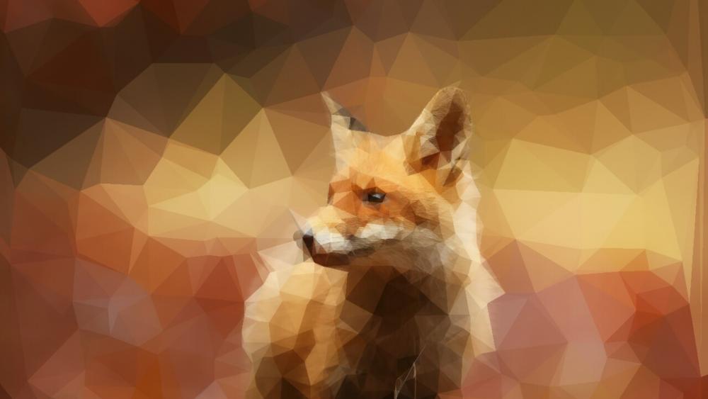 Fox - Low Poly Art wallpaper