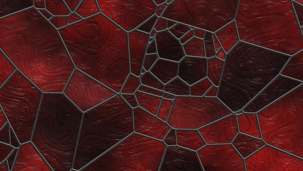 Red stained glass wallpaper