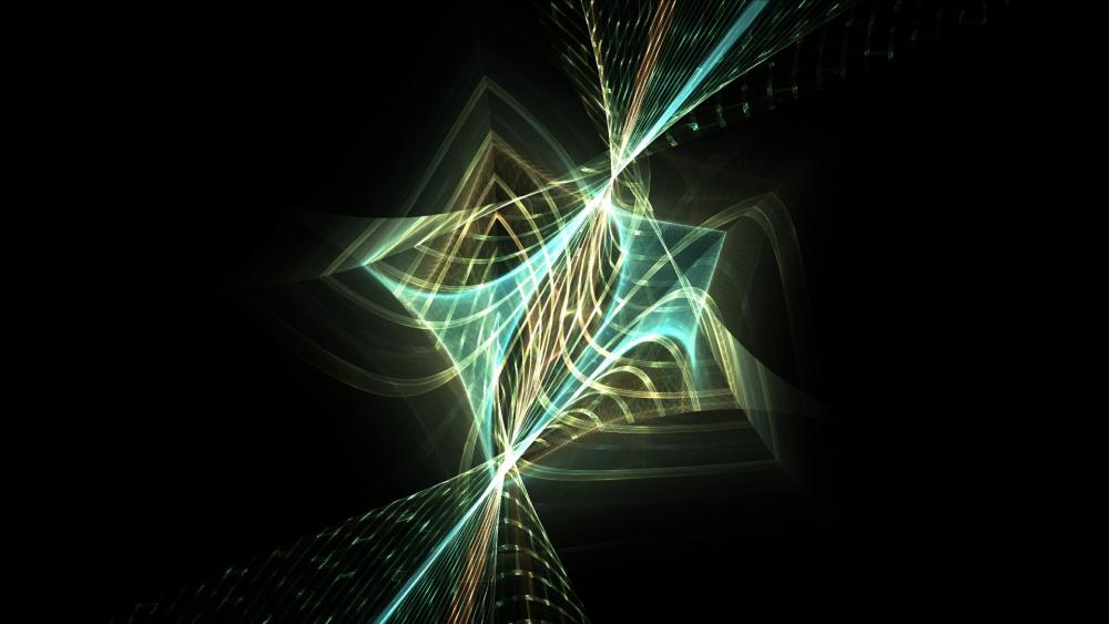 Flow fractal art wallpaper