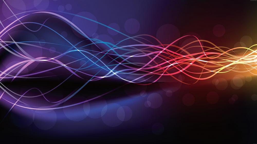 Multicolor waves wallpaper
