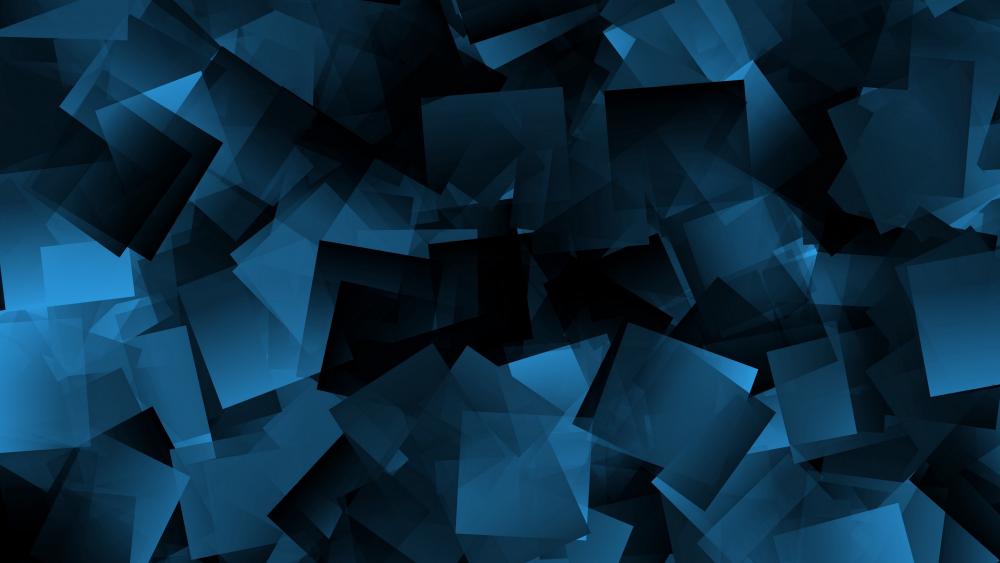 Blue tetragon shapes wallpaper