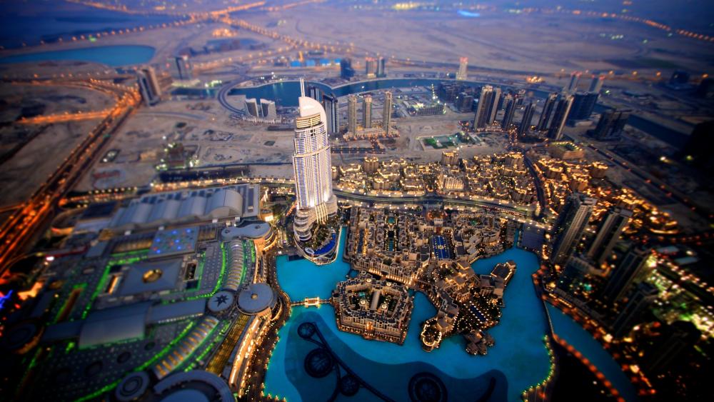 Burj Khalifa aerial photography wallpaper