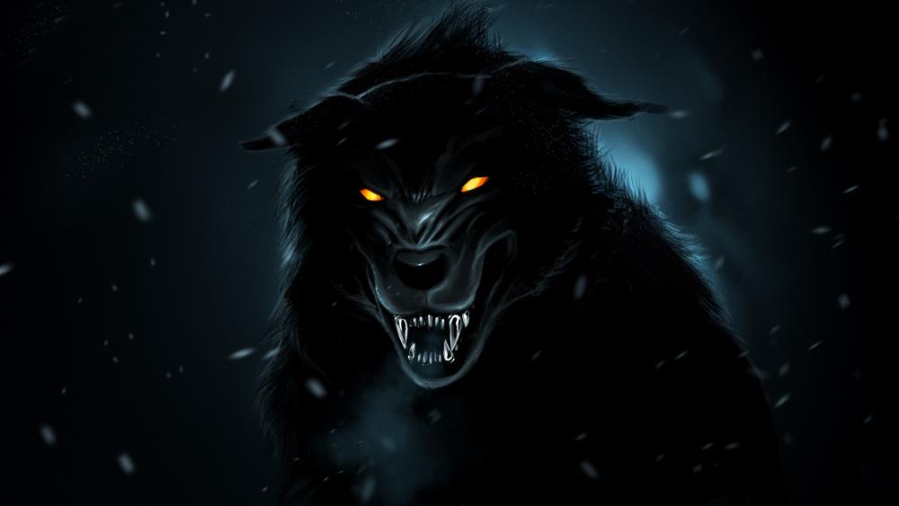 Creepy werewolf wallpaper