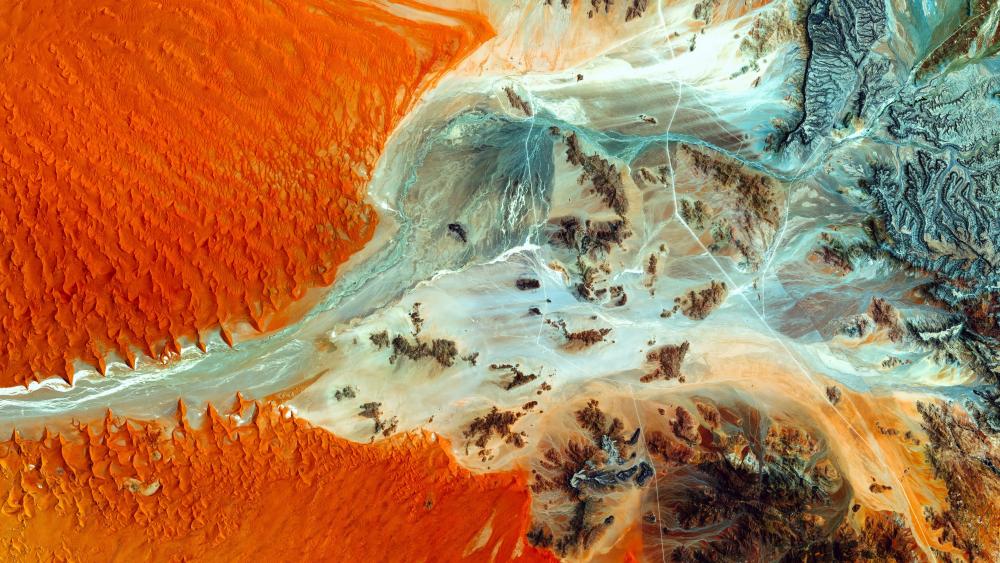 Namib Desert from above wallpaper
