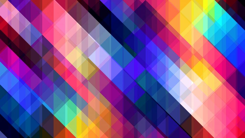 Colorful square tiles wallpaper