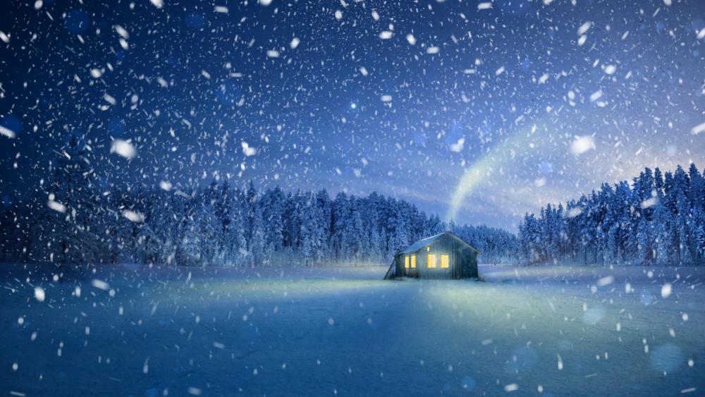 Snow fairy tale christmas mood wallpaper