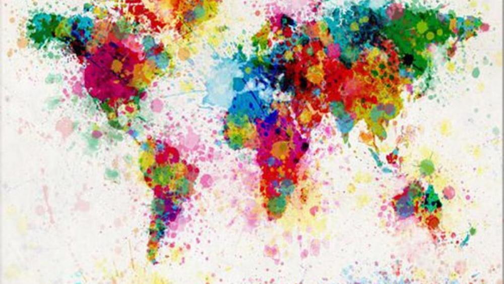 Colorful World Map wallpaper