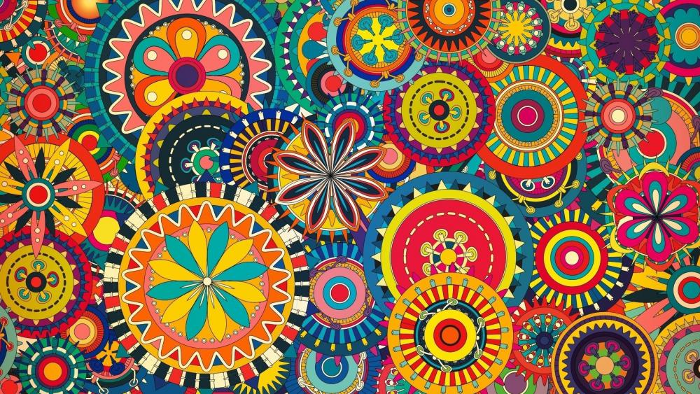 Colored circles wallpaper