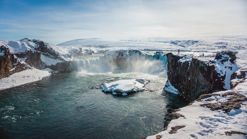 Godafoss waterfall (Iceland) wallpaper