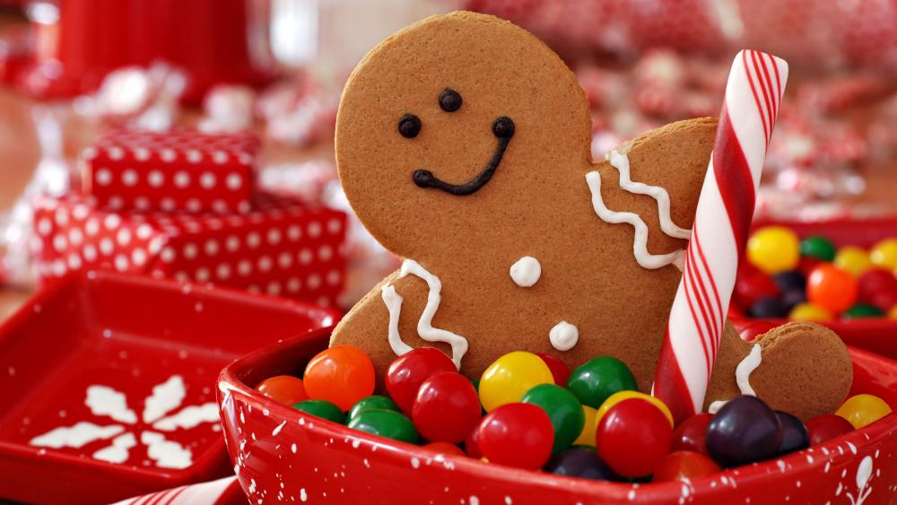 Christmas gingerbread wallpaper