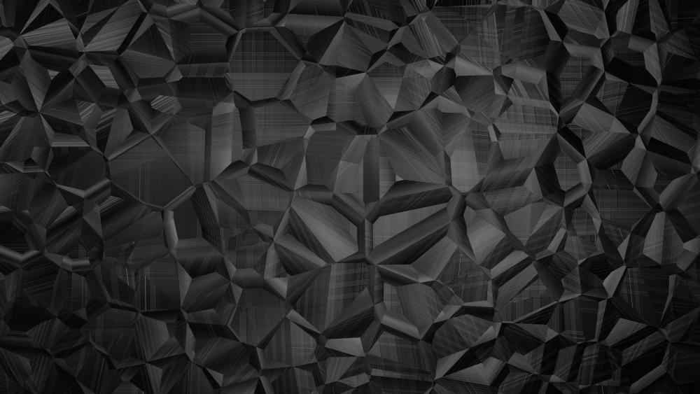 Black polygonal design wallpaper