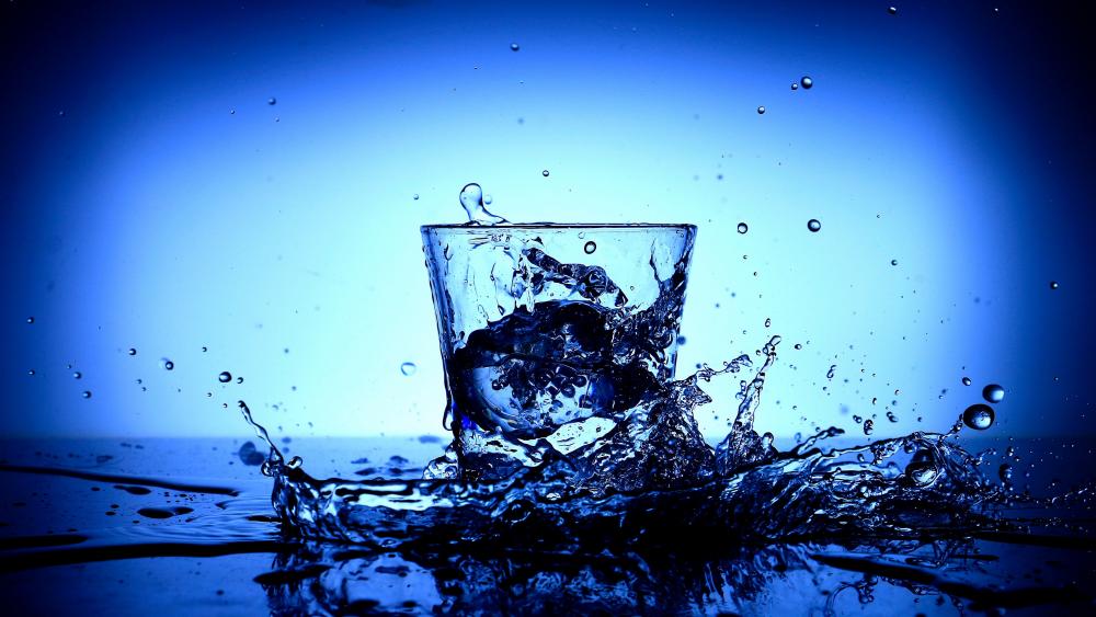 Glass of water wallpaper