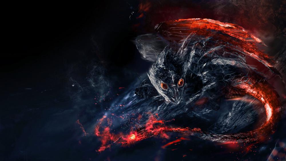 Red-eyed dragon wallpaper